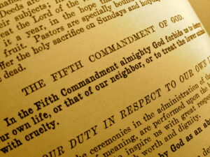 The Fifth Commandment The Fifth Commandment appears in text