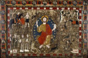 Spanish Alter Front St. MArtin, Our Lord wearing half cloak.