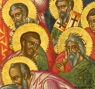 Apostles weeping at Dormition
