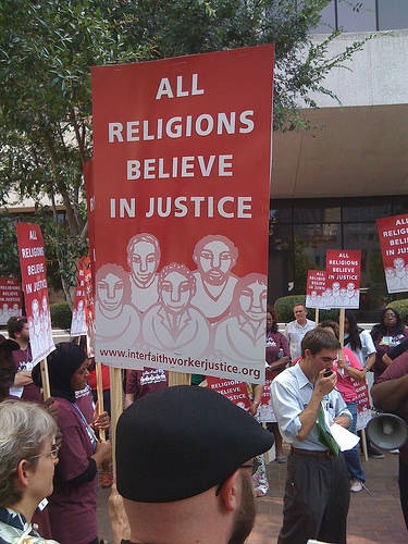 IWJ Prayer Vigil for Employee Free Choice by aflcio interfaith worker justice photo