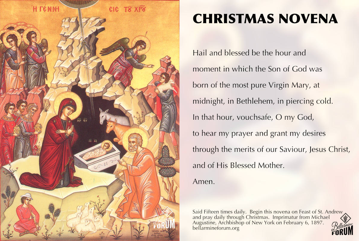 Feast of St. Andrew: Time to start your Christmas Novena!!! - The  Bellarmine Forum